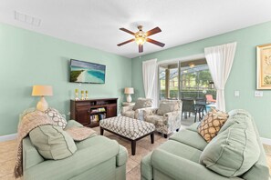 House, Multiple Beds, Pool Access, Pool View (The Magic Hideaway at Solterra) | Living area | 42-inch flat-screen TV with digital channels - The Magic Hideaway at Solterra (Davenport)