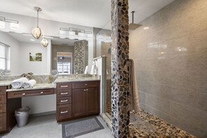 Hair dryer, towels