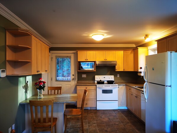 Microwave, oven, stovetop, dishwasher