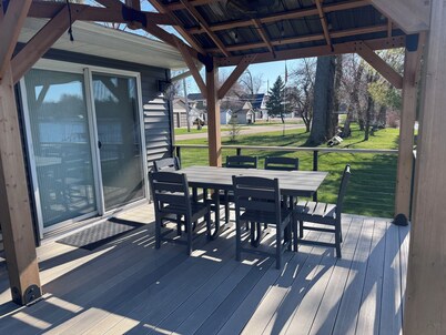 Over 200’ of  lakefront all sand on Washington lake with a view of Shawano lake!