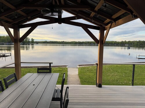 Over 200’ of  lakefront all sand on Washington lake with a view of Shawano lake!
