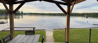 Over 200’ of  lakefront all sand on Washington lake with a view of Shawano lake!