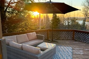 Property grounds - Scenic retreat with a spacious deck, gas fireplace, and Moosehead Lake views (Greenville)