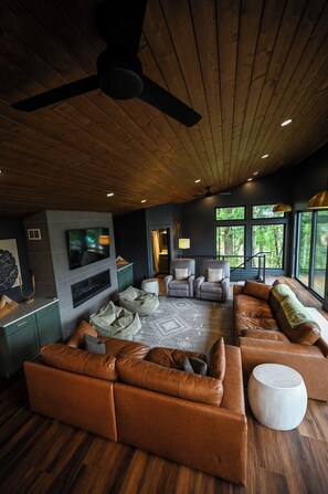 TV connectée, cheminée