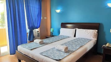 Desk, free WiFi, bed sheets