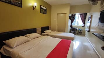 Desk, iron/ironing board, free WiFi, bed sheets