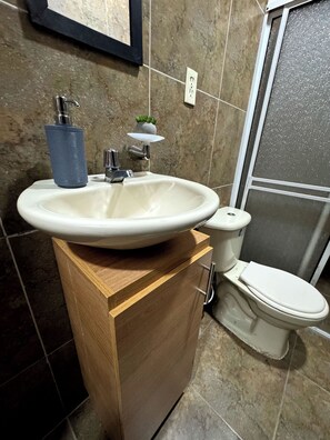 Hårtørrer, håndklæder, Sæbe, Toiletpapir