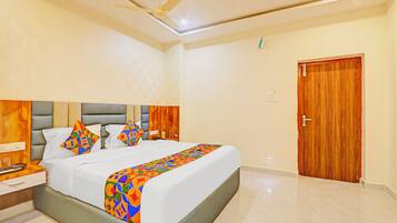 Luxe kamer | Lakens van Egyptisch katoen, luxe beddengoed, een kluis op de kamer