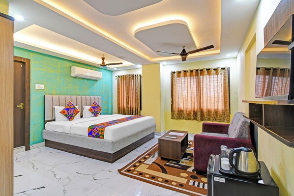 Lakens van Egyptisch katoen, luxe beddengoed, een kluis op de kamer