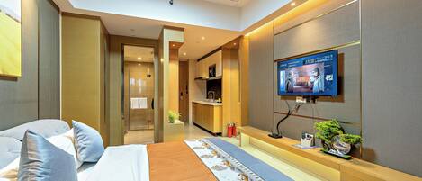 クラシック ダブルルーム クイーンベッド 1 台 シティビュー | セーフティボックス (室内)、遮光カーテン、防音設備、アイロン / アイロン台