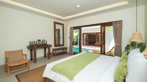 Villa, vue piscine | Vue de la chambre