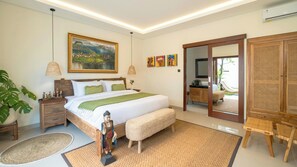 Villa, Pool View | Laptop workspace, bed sheets - The Lange Estate by Villa Finder (Seminyak)