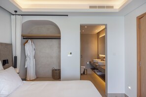Bathrobes, towels, soap, shampoo