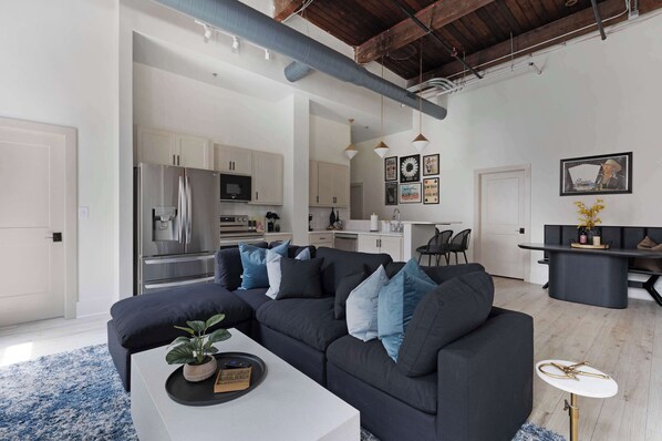 TV, fireplace, offices