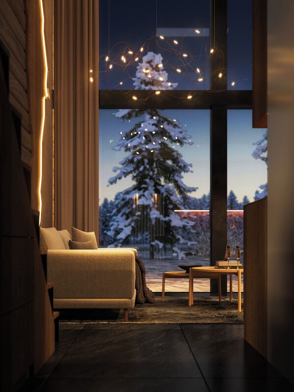 Luxury Villa, Lake View | Living area - Jänkä Resort (Äkäslompolo)