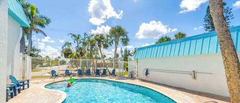 A heated pool