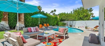 Chateau Palm Springs – Stylish Mid-Century Home with Pool, Piano, Views & Citrus Trees