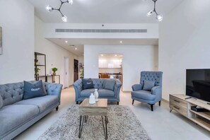 TV - Stylish Marina Apartment | Steps to Palm Jumeirah (Dubai)