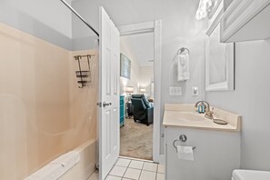 Hair dryer, towels