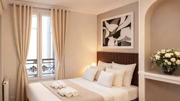 Superior Apartment, City View | 1 bedroom, laptop workspace, iron/ironing board, travel crib