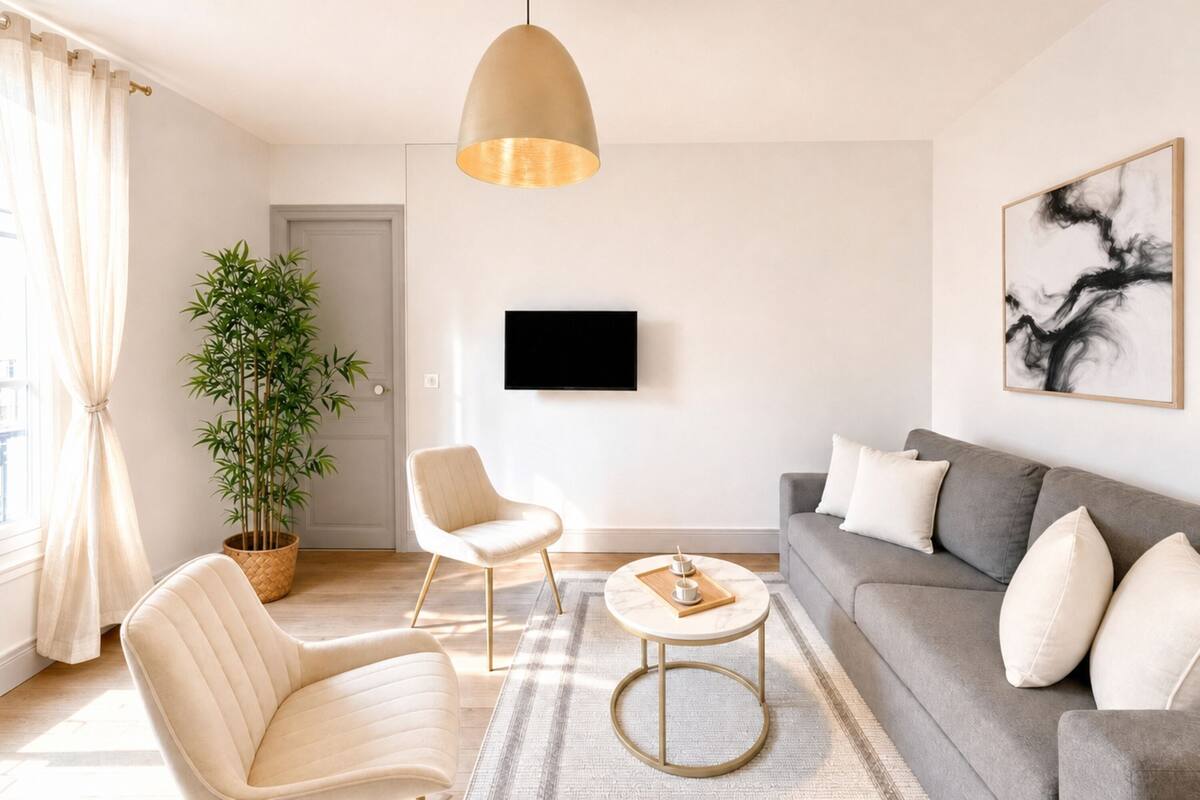 Standard-huoneisto, näköala pihalle | Oleskelualue | 80–senttinen äly-TV, jossa digitaalikanavat