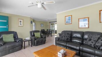 TV, DVD player, stereo