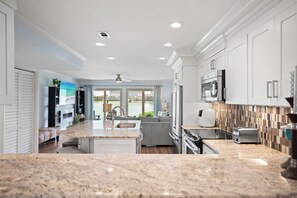 Fridge, microwave, oven, stovetop - High Tides & High Proof | Gulf & Lake Views Near the Beach (Miramar Beach)