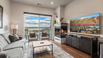 电视、壁炉、办公室