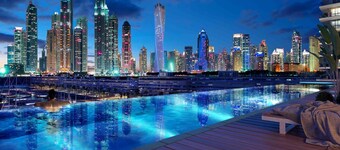 Beachfront 1BR with Marina & City Views