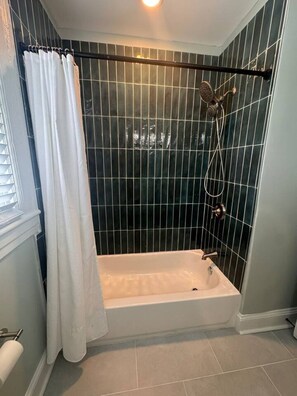Shower, hair dryer