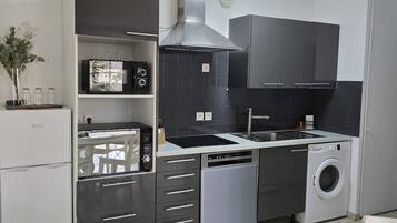 Microwave, oven, stovetop, dishwasher