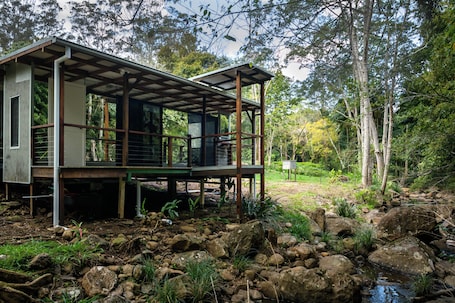 Exterior. Secluded Rainforest Creek House for 2 | Outdoor Shower | Byron Hinterland
