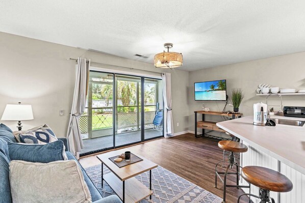 TV - Bright 2BR Condo | Poolside Patio | Near Beach (Little River)
