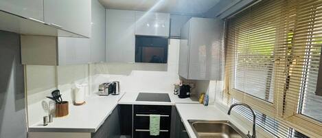 Microwave, oven, stovetop, toaster