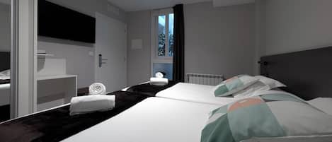 Chambre avec lits jumeaux | Wi-Fi gratuit