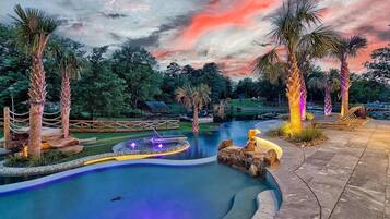 Outdoor pool, a heated pool