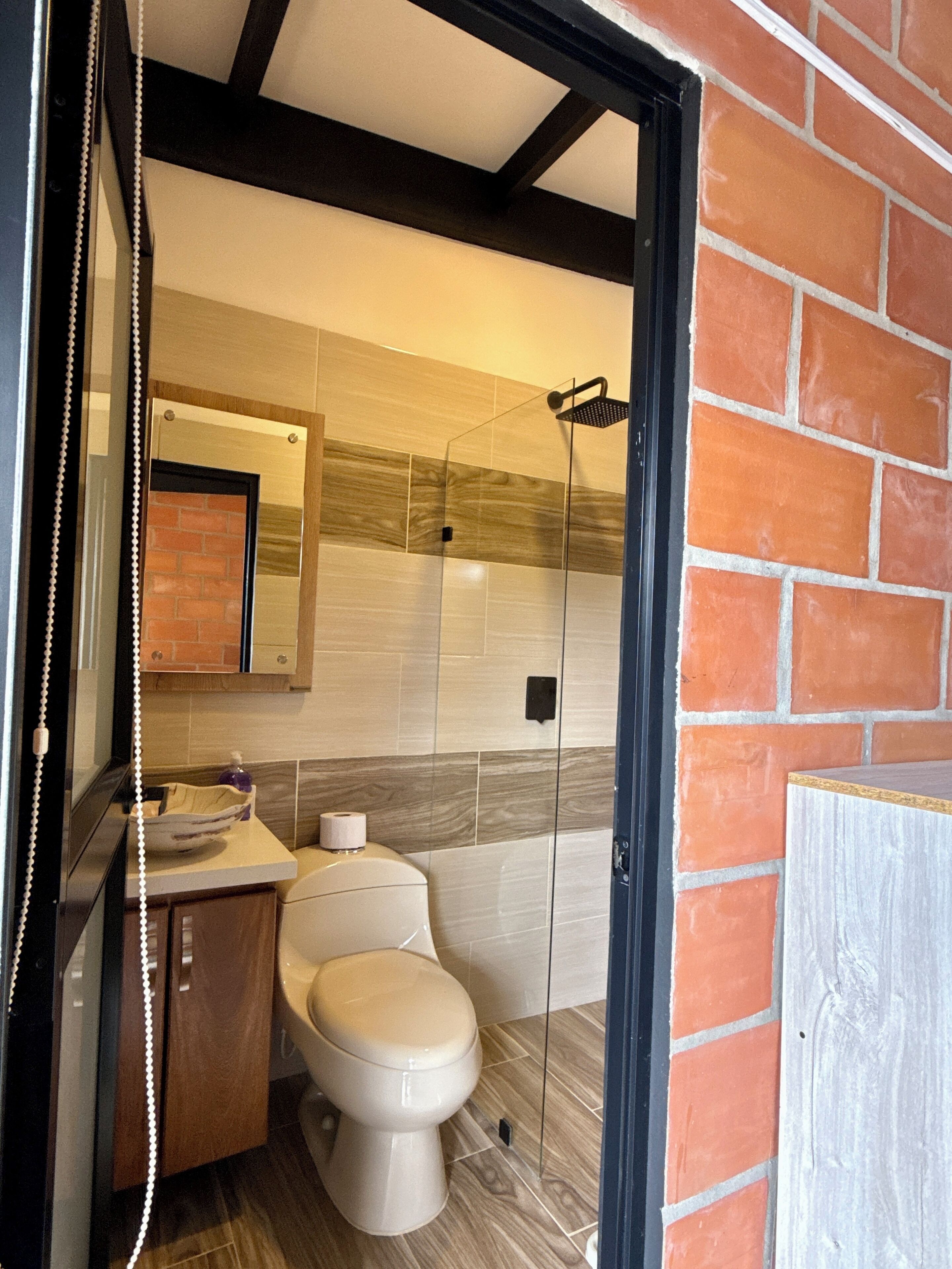 Habitación Confort con 1 cama matrimonial o 2 individuales, 1 cama matrimonial, vista al lago | Baño