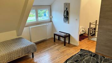 1 bedroom, iron/ironing board, bed sheets