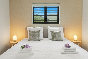 3 chambres, coffres-forts dans les chambres, fer et planche à repasser