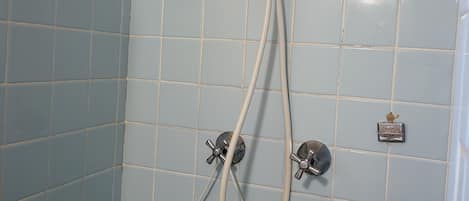 Ducha, toallas, jabón, papel higiénico
