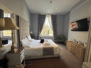 Blackout drapes, iron/ironing board, free WiFi