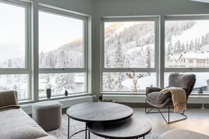 Family Apartment, Mountain View | Living area - Tott Mountain Retreat – Ski-In, Ski-Out (Åre)