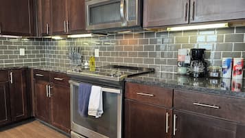 Microwave, oven, stovetop, dishwasher