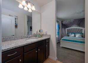 Dusj, boblebad, hårføner og såpe