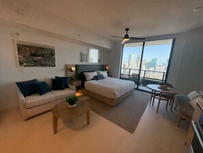 Free WiFi, bed sheets - 4010 - Bright & Comfy Studio with Pool & Gym in Miami Downtown (Miami)