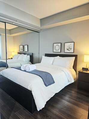 2 chambres, fer et planche Ă repasser, Wi-Fi, literie fournie
