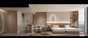 Premium bedding, free minibar, blackout drapes, free WiFi