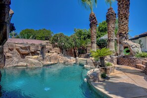 Outdoor pool, a heated pool