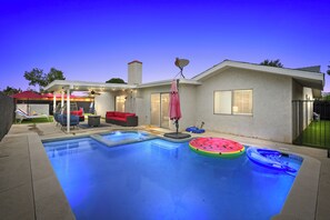 Outdoor pool, a heated pool