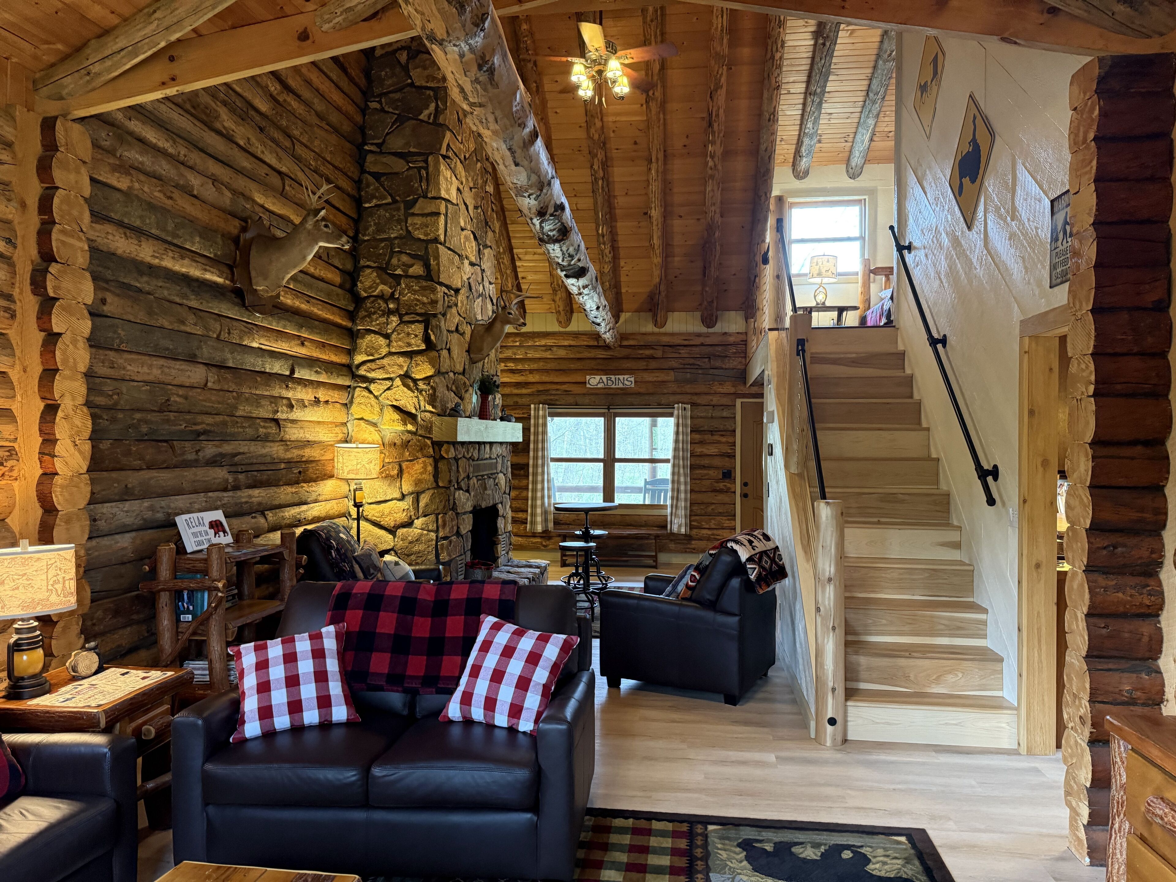 Smart TV, fireplace, ping pong, books